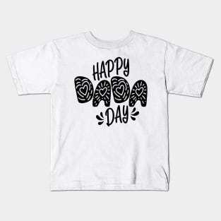 Happy Dada Day Happy Father's Day Typography Kids T-Shirt